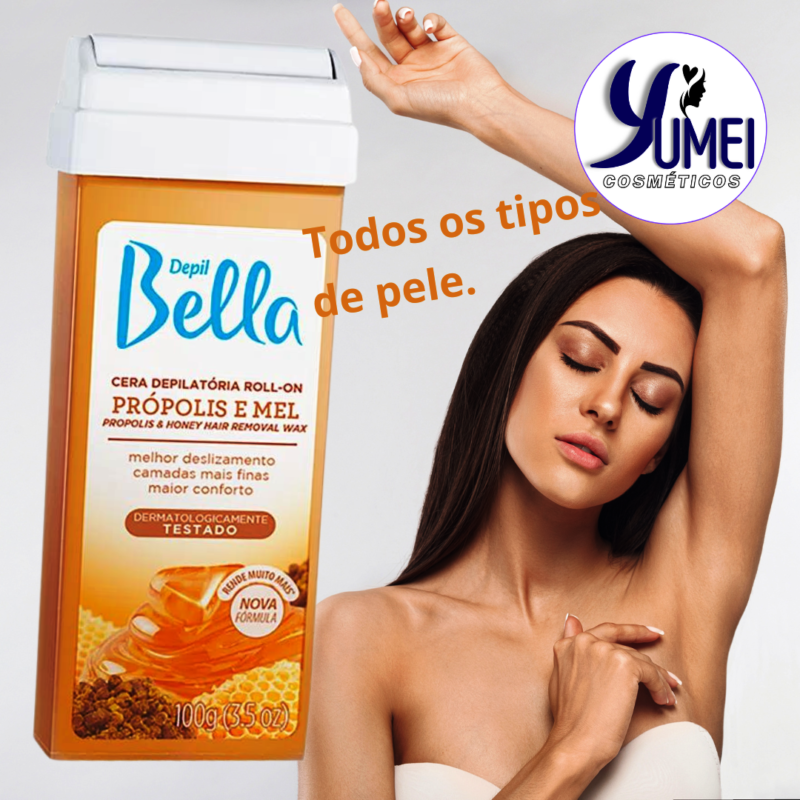 CERA REFIL ROLL ON DEPIL BELLA 100G PROPOLIS E MEL - Image 2