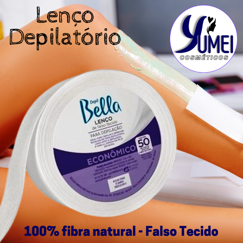 LENCO PARA DEPILACAO DEPIL BELLA ROLO COM 50MT BRANCO