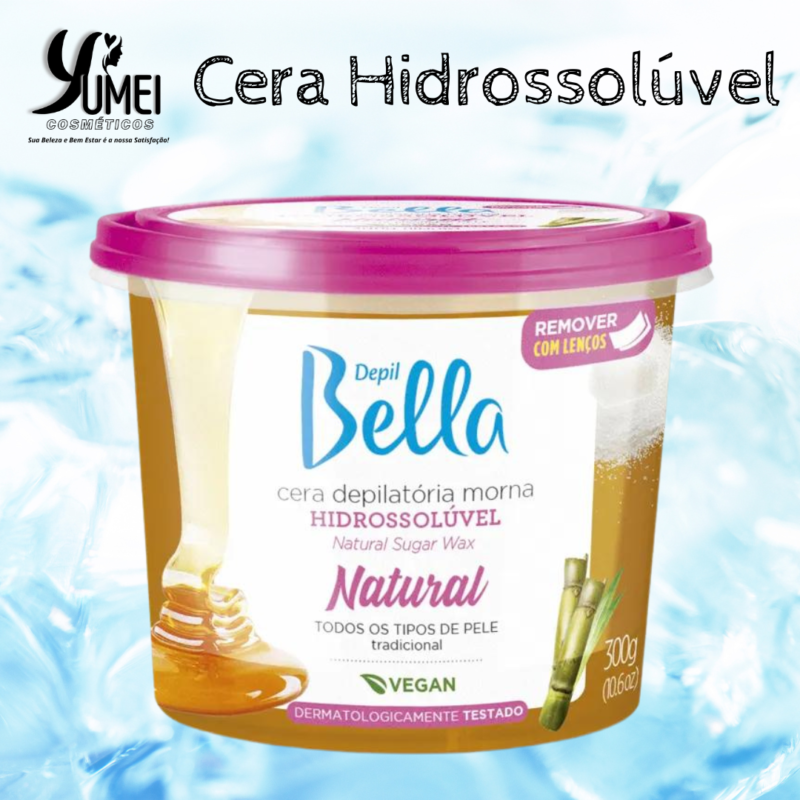 CERA HIDROSSOLÚVEL NATURAL DEPIL BELLA 300G