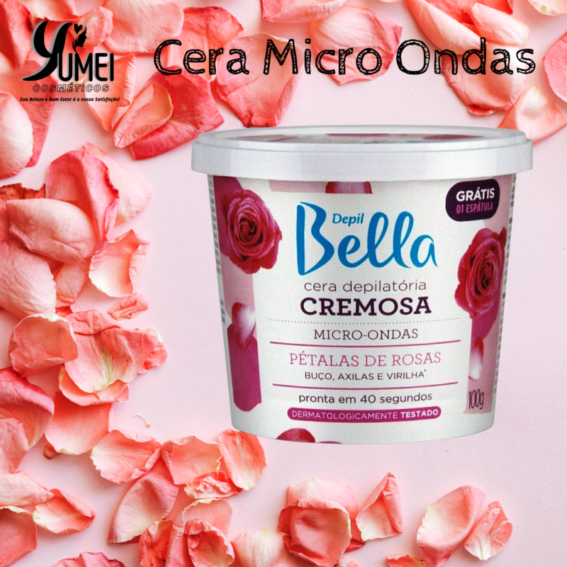 CERA MICRO-ONDAS PÉTALAS DE ROSAS DEPIL BELLA 100G