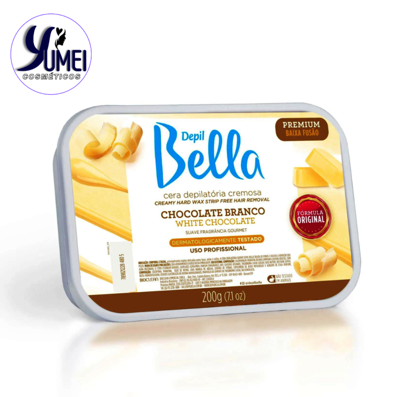 CERA QUENTE BARRA DEPIL BELLA CREM CHOCO BRANCO 200G ALTO REND - Image 2