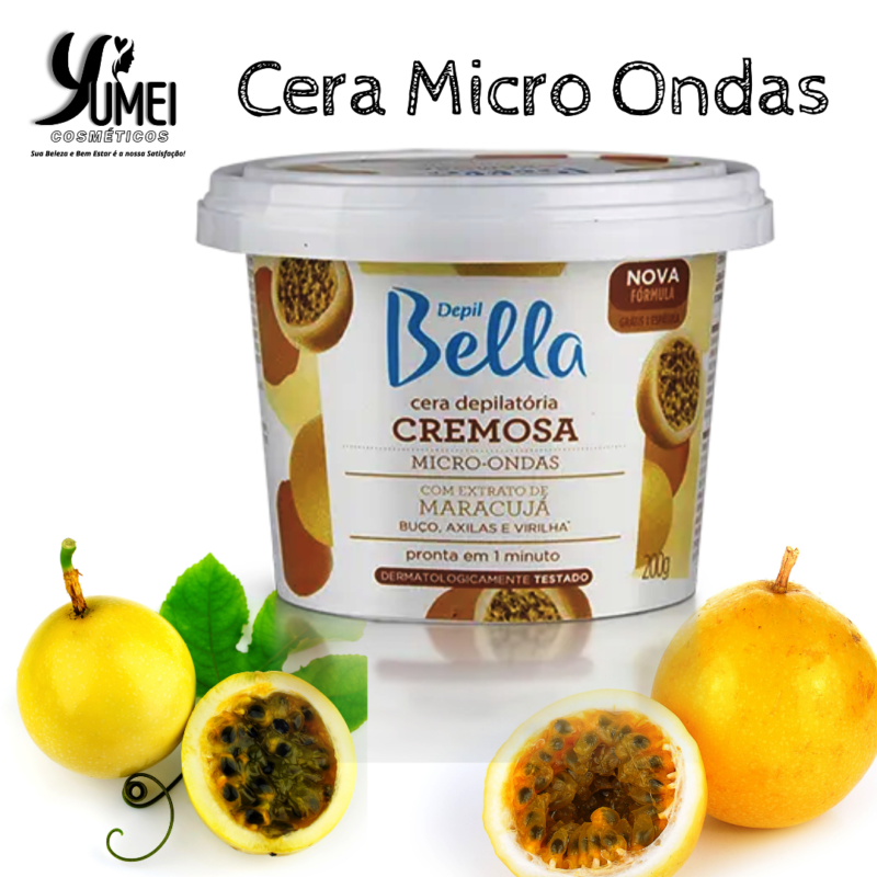 CERA MICRO-ONDAS CREMOSA MARACUJÁ DEPIL BELLA 200G