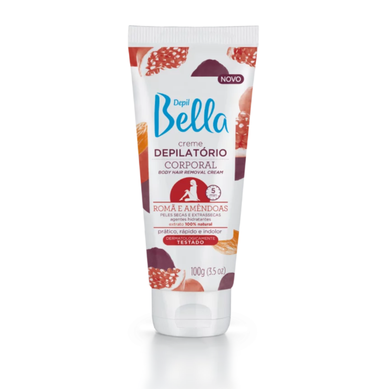 CREME DEPILATÓRIO CORPORAL DEPIL BELLA ROMÃ E AMÊNDOAS 100G - Image 2