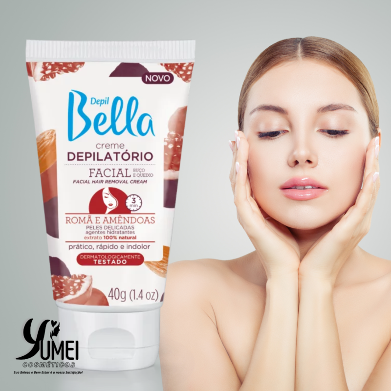 CREME DEPILATÓRIO FACIAL ROMÃ E AMÊNDOAS 40G