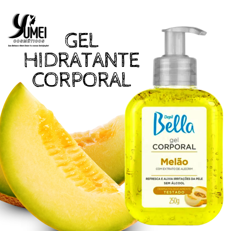 GEL HIDRATANTE CORPORAL MELÃO DEPIL BELLA 250g