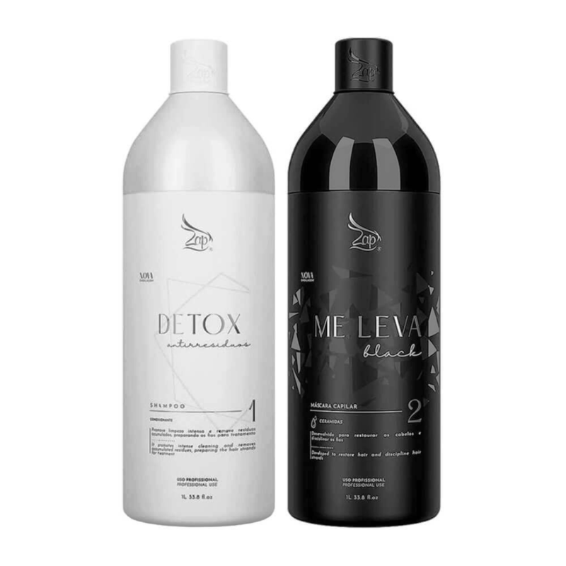 KIT ME LEVA BLACK MASC. 1L + SHAMPOO DETOX 1L ZAP COSMÉTICOS - Image 2