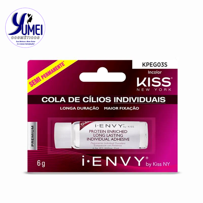 COLA DE CÍLIOS POSTIÇOS INDIVIDUAIS E TUFOS INCOLOR KISS NY