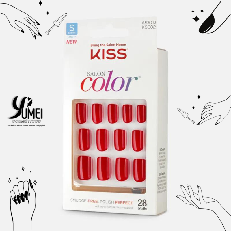 UNHA POSTIÇA SALON COLOR NEW GIRL KISS NEW YORK KSC02BR - Image 2