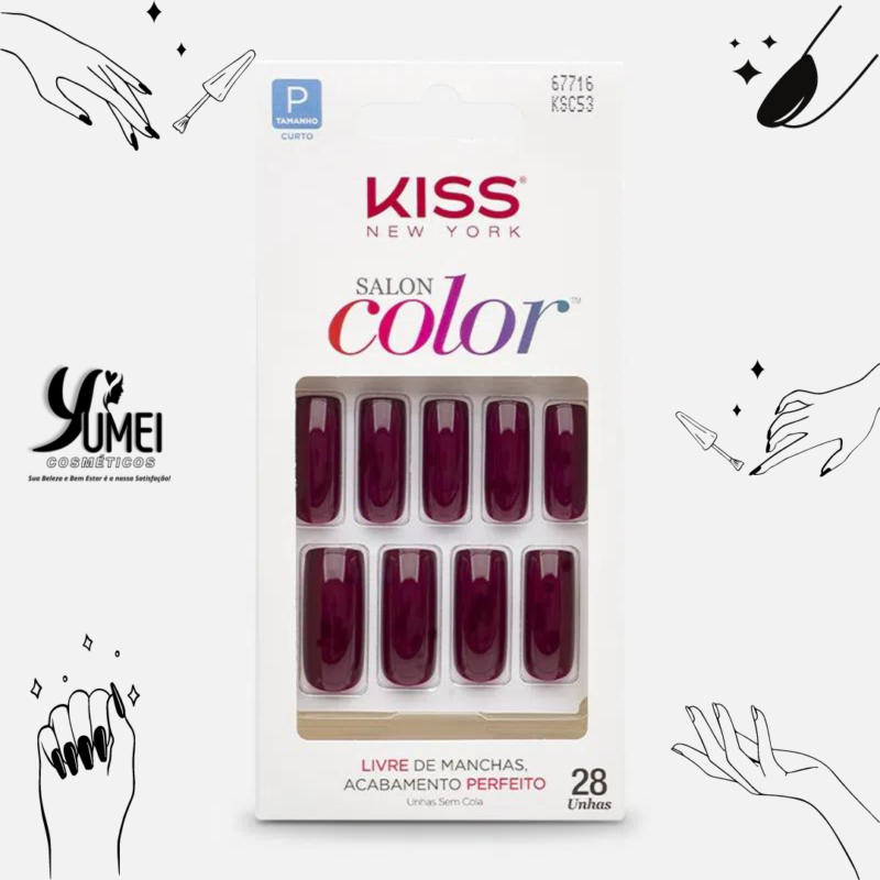 UNHA POSTIÇA SALON COLOR ANGEL KISS NEW YORK KSC53BR