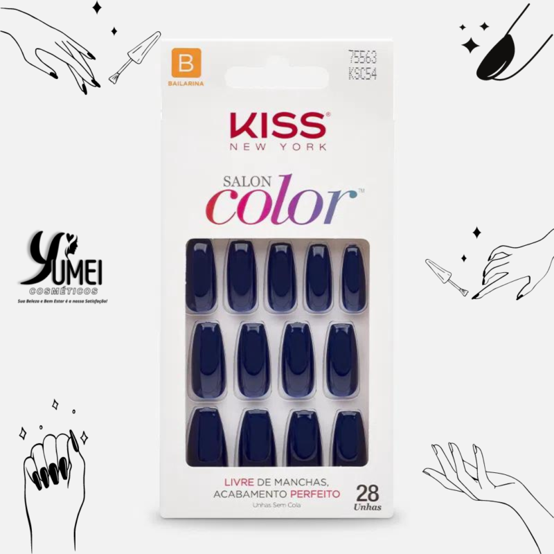 UNHA POSTIÇA SALON COLOR LITTLE PRINCESS KISS NY KSC54BR