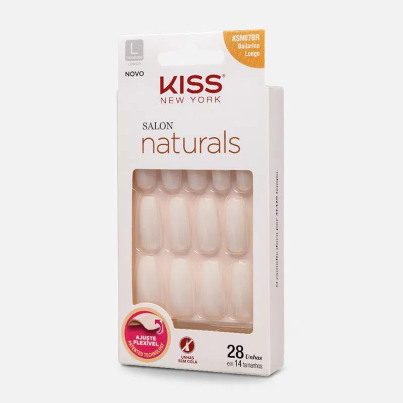 UNHA POSTIÇA SALON NATURALS BAILARINA LONGO KISS NEW YORK - Image 2