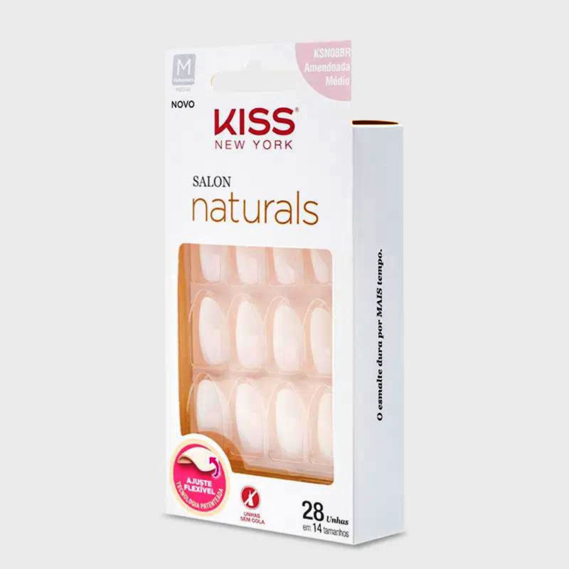 UNHA POSTIÇA SALON NATURALS AMENDOADA MÉDIO KISS NEW YORK - Image 2