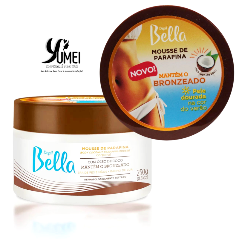 MOUSSE PARAFINA CORPORAL DEPIL BELLA COM OLÉO DE COCO 250G - Image 2