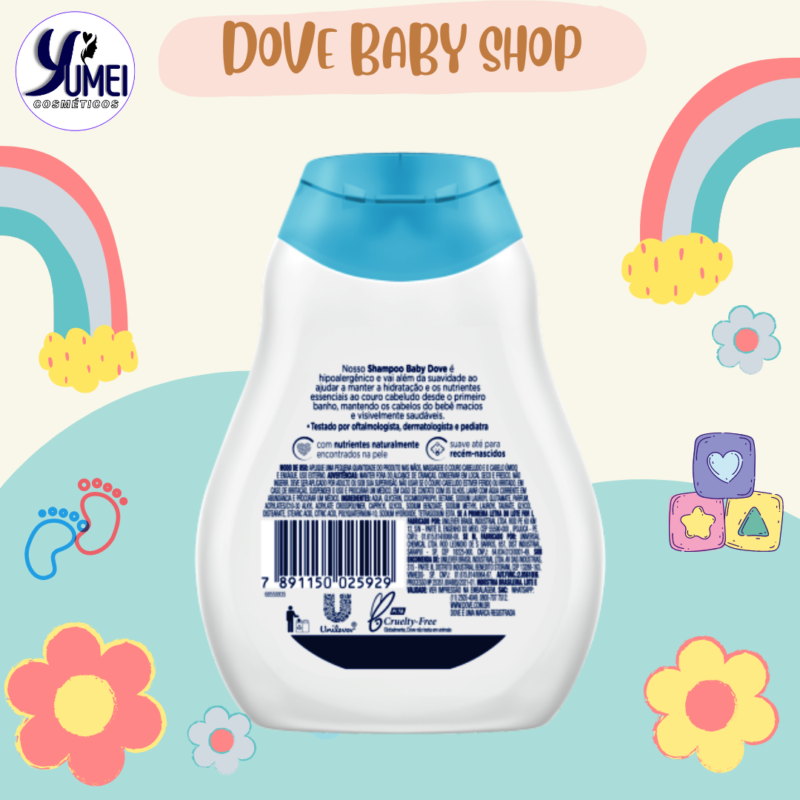 Shampoo Baby Dove 200ML Hidratação Enriquecida - Image 2