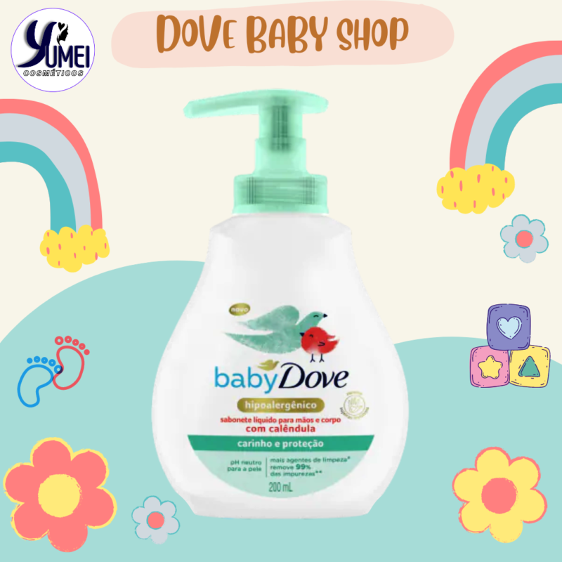 SABONETE LÍQUIDO BABY DOVE 200ML CALÊNDULA CARINHO PROTEÇÃO