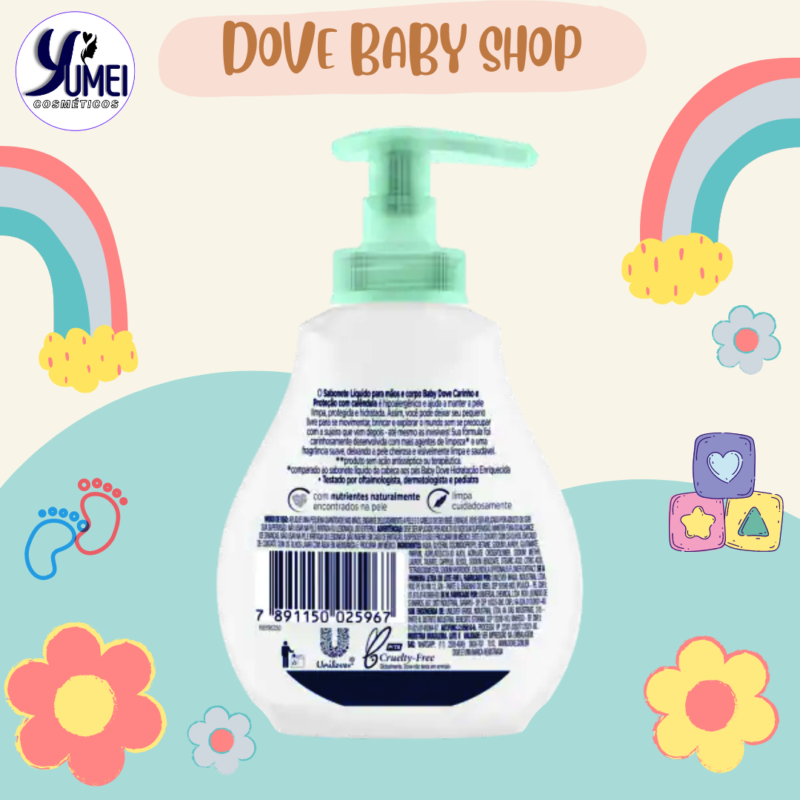 SABONETE LÍQUIDO BABY DOVE 200ML CALÊNDULA CARINHO PROTEÇÃO - Image 2