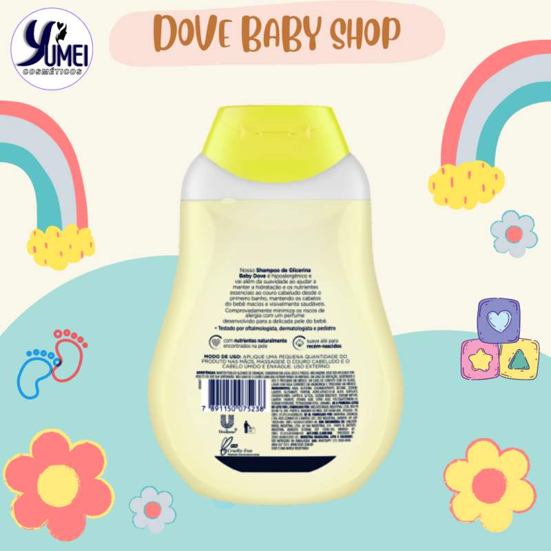 Shampoo Baby Dove 400ML Hidratação Glicerinada Hipoalergenic - Image 2