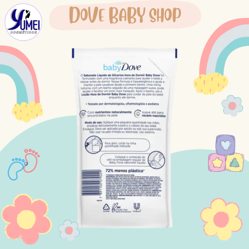 Refil Sabonete Líquido Baby Dove 180ml Hora de Dormir - Image 2