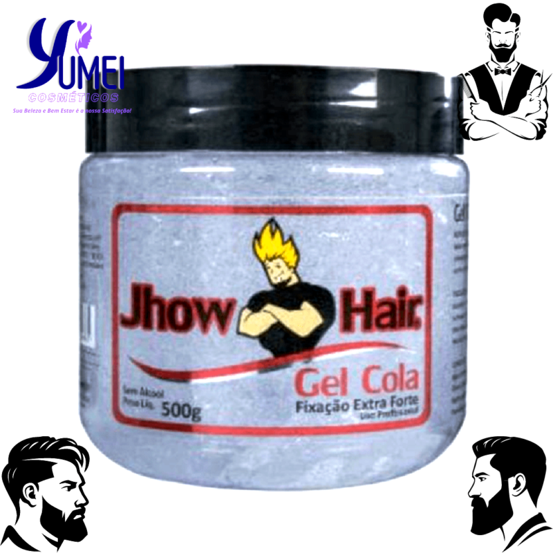 Gel Jhow Hair Cola Fixação Extra Forte 500g