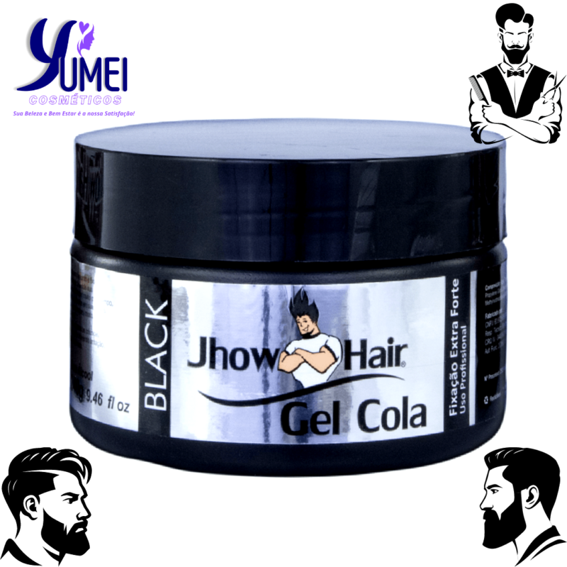 GEL COLA JHOW HAIR BLACK 240G