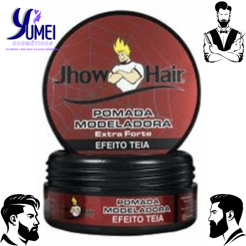 POMADA MODELADORA EFEITO TEIA EXTRA FORTE JHOW HAIR 130G