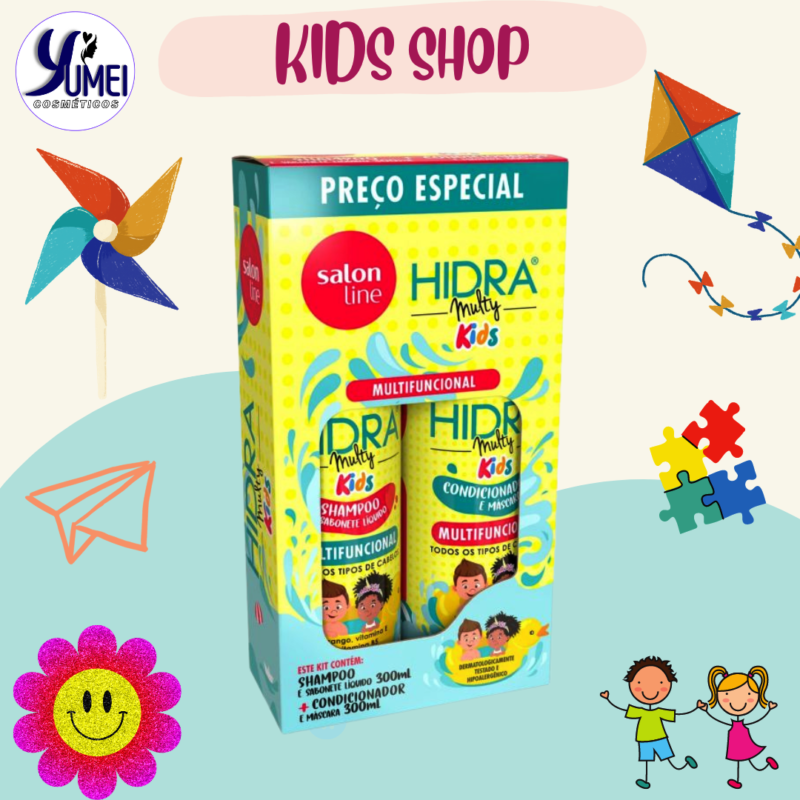 Kit Shampoo + Condicionador Hidra Multy Kids Salon Line 300ml