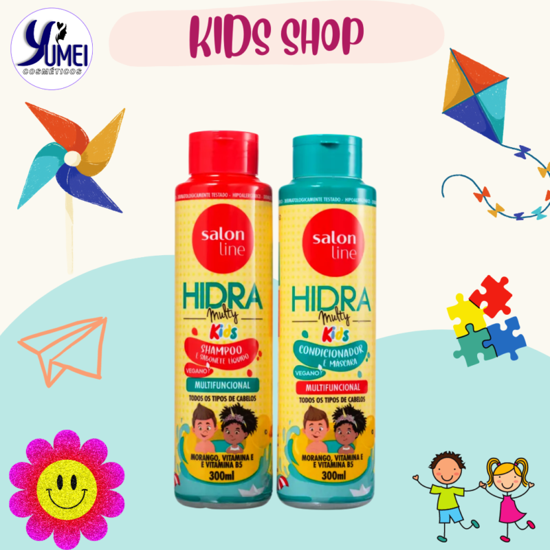 Kit Shampoo + Condicionador Hidra Multy Kids Salon Line 300ml - Image 2