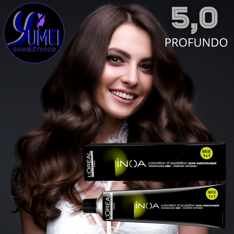 INOA COLORAÇÃO PERMAN LOREAL PROF. 5,0 CAST CLAR COBERT PROF