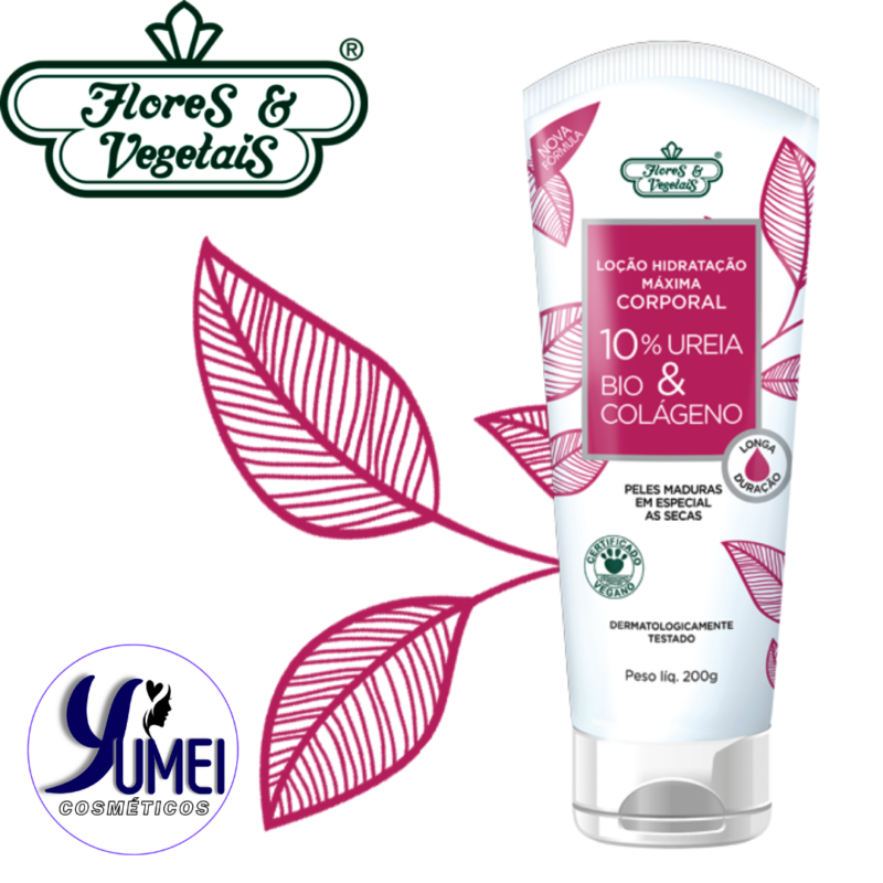 Loção De Hidratação Máxima Ureia 10% & Bio Colágeno Flores & Vegetais 200g - Image 2