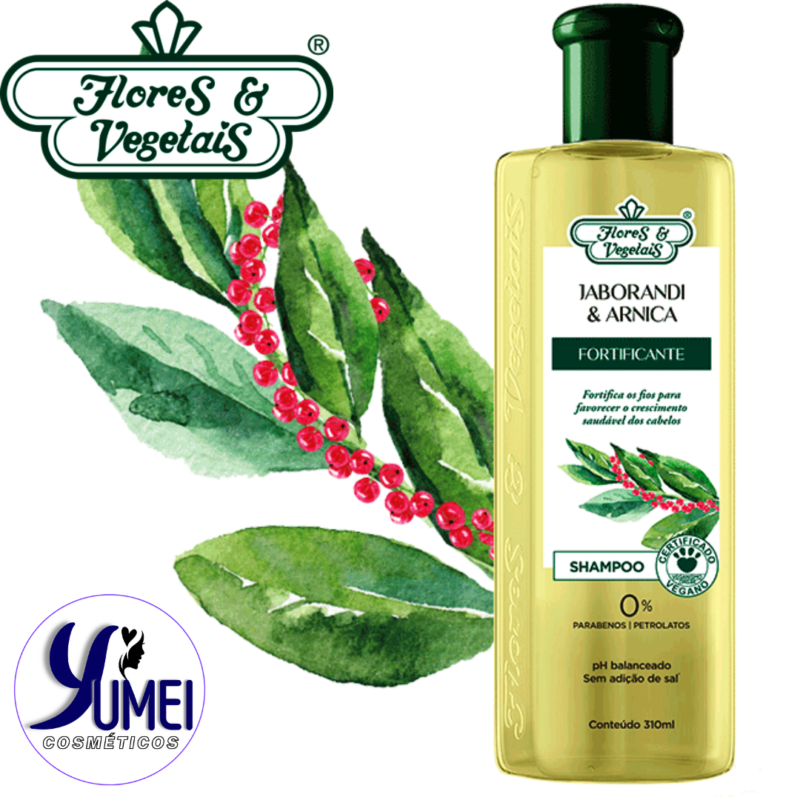 Shampoo Jaborandi & Arnica Fortificante Flores & Vegetais 310ml - Image 2