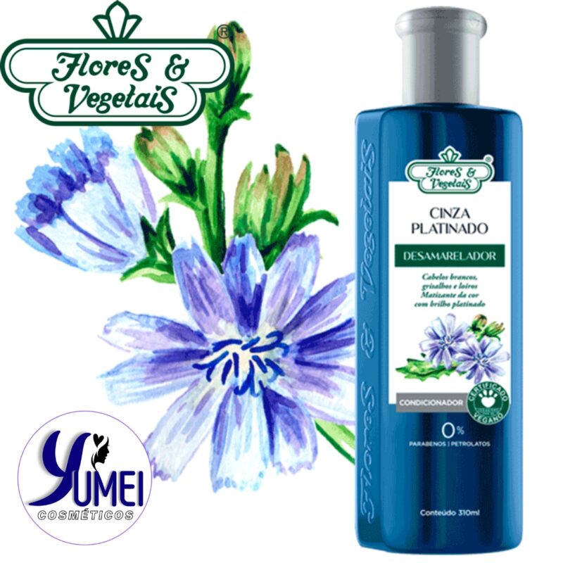 Condicionador Cinza Platinado Desamarelador Flores & Vegetais 310ml - Image 2