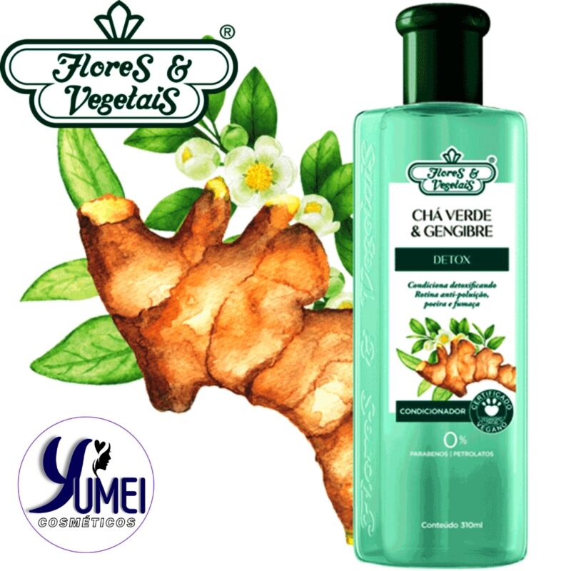 Condicionador Chá Verde & Gengibre Detox Flores & Vegetais 310ml - Image 2