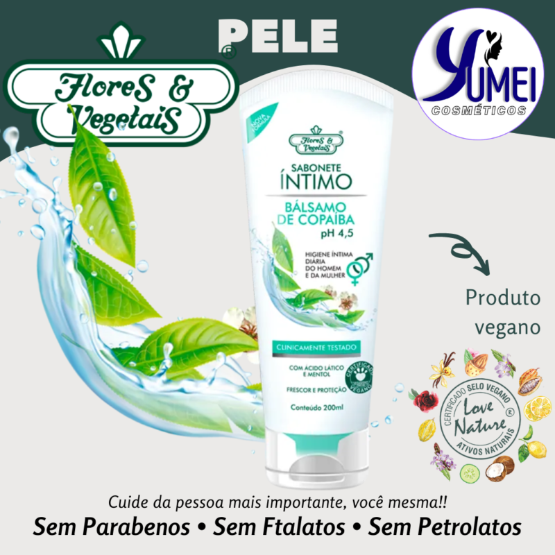 Sabonete Íntimo Bálsamo De Copaíba Flores & Vegetais 200ml