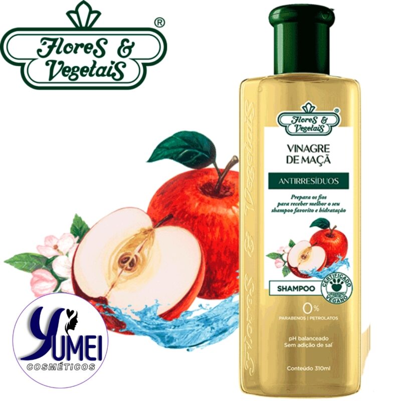 Shampoo Vinagre De Maçã Antirresíduos Flores & Vegetais 310ml - Image 2