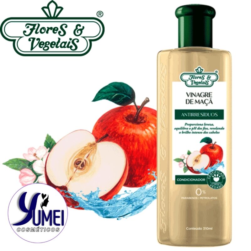 Condicionador Vinagre De Maçã Antirresíduos Flores & Vegetais 310ml - Image 2