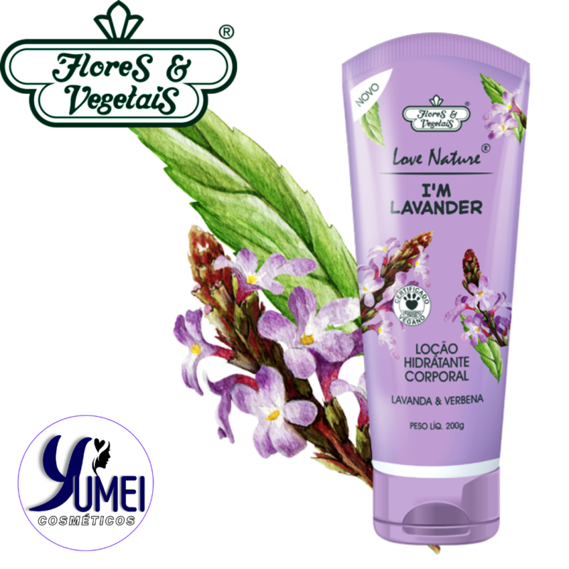 Loção Hidratante Corporal Lavanda & Verbena Love Nature® Flores & Vegetais 200g - Image 2