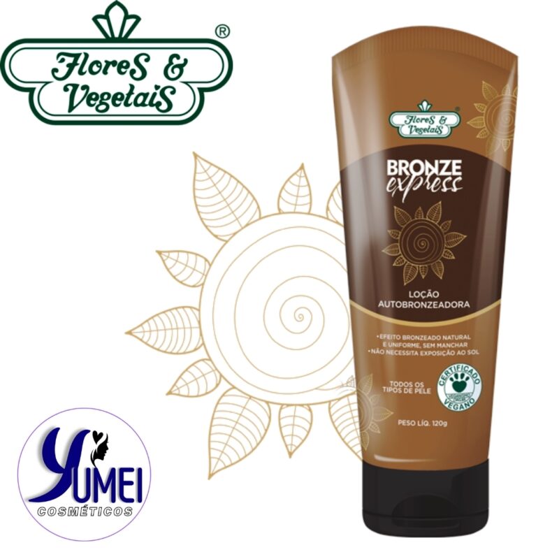 Loção Autobronzeadora Bronze Express SEM SOL Flores & Vegetais 120g - Image 2