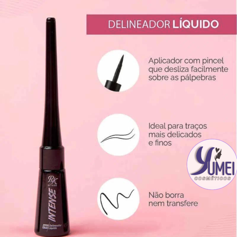 DELINEADOR LÍQUIDO INTENSE 24H PRETO BLACKOUT RUBY KISSES - Image 4