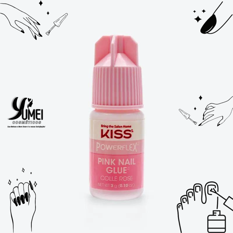 Cola para Unha Postiça Brush-On Gel Kiss New York - Image 2