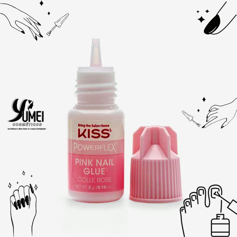 Cola para Unha Postiça Brush-On Gel Kiss New York - Image 3