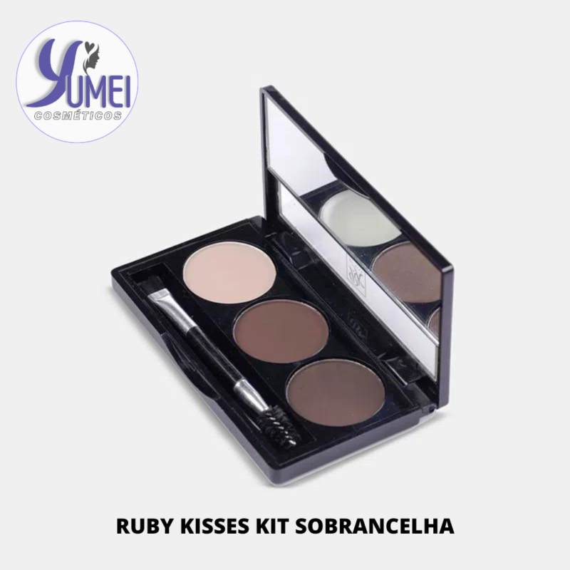 RUBY KISSES KIT SOBRANCELHA RBKT01BR BLACK DARK BROWN