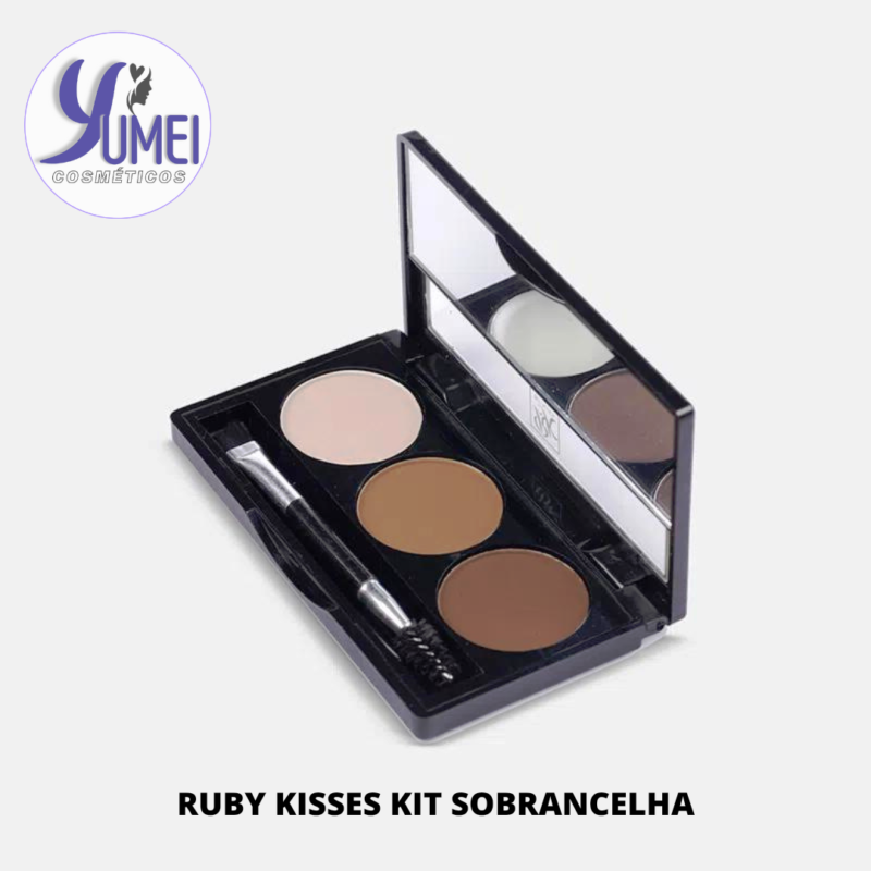 RUBY KISSES KIT SOBRANCELHA RBKT02BR DARK BROWN