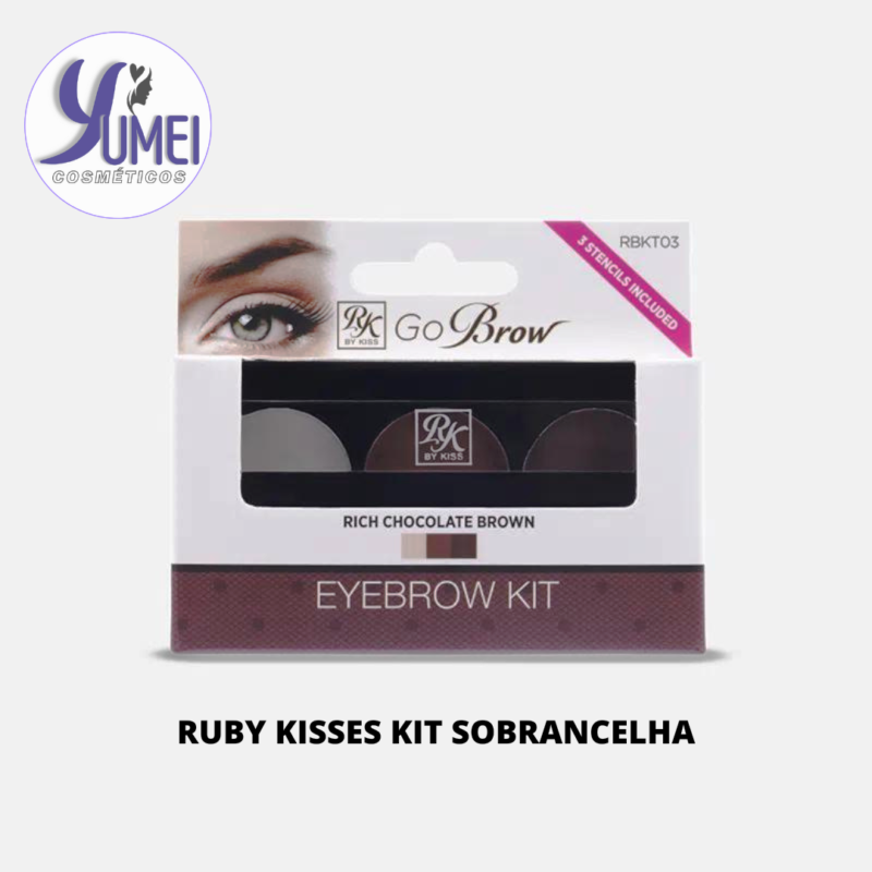 RUBY KISSES KIT SOBRANCELHA RBKT03BR CHOCO BROWN - Image 2