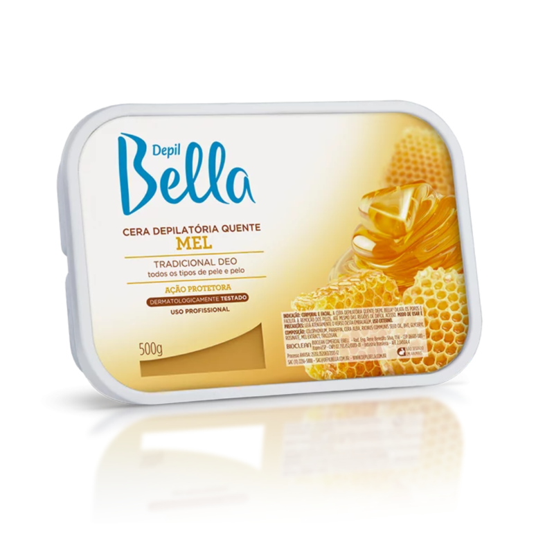 CERA QUENTE EM BARRA  DEPIL BELLA  MEL 500G