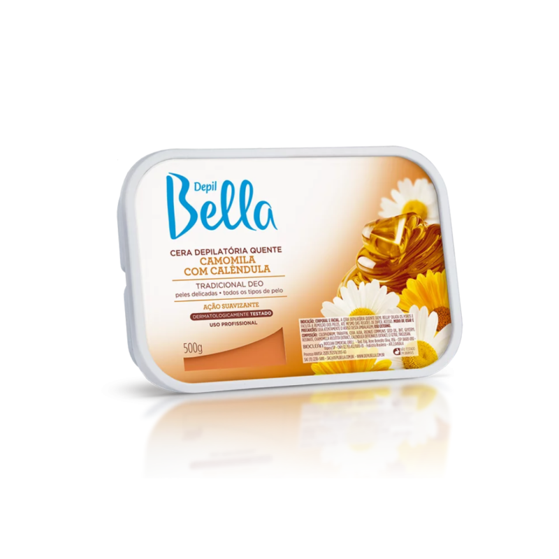 CERA QUENTE BARRA DEPIL BELLA CAMOMILA E CALENDULA 500G