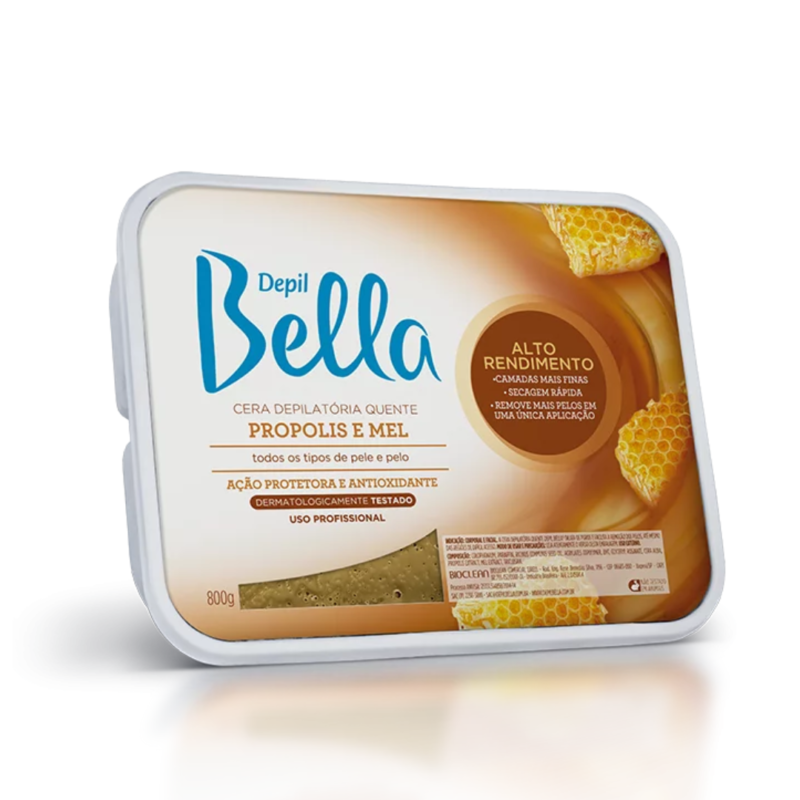 CERA QUENTE EM BARRA DEPIL BELLA PROPOLIS E MEL  800G