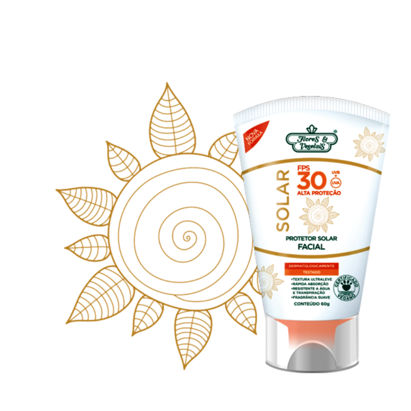 Protetor Solar Facial FPS 30 Flores & Vegetais 60g - Image 2