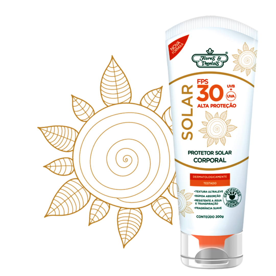 Protetor Solar Corporal FPS 30 Flores & Vegetais 200g - Imagem 2
