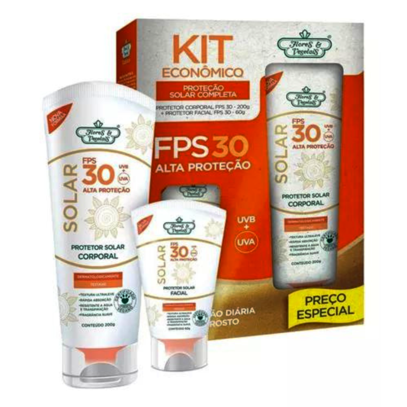 Prot Solar KIT Facial 60G e Corp 200G FPS 30 Flores Vegetais - Image 2