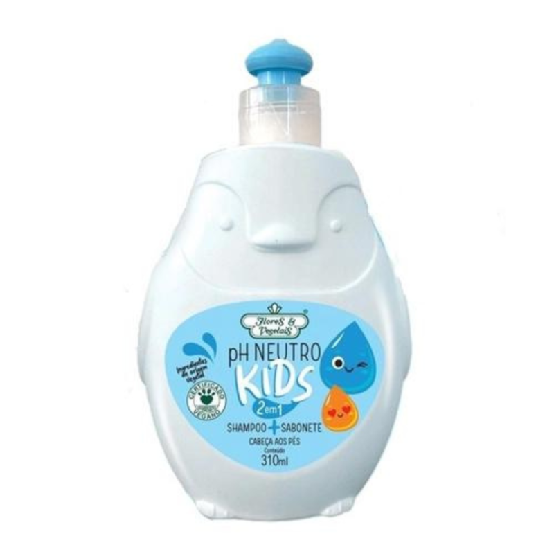 Shampoo Ph Neutro Kids 2em1 FLORES E VEGETAIS 310ml - Image 3